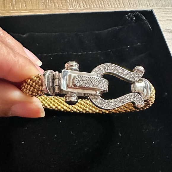 Gold Plating Over Sterling Silver Women’s Bracelet - Picture 2 of 6